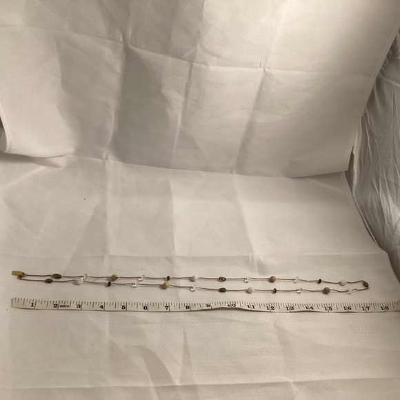 Land’s End stone and glass beads on a metallic chain - Picture 5 of 5